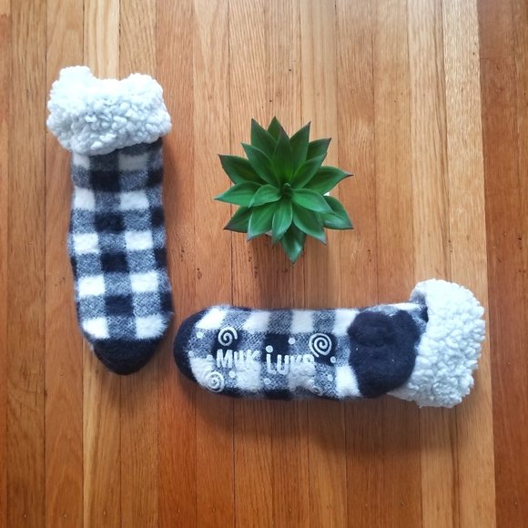 Muk Luks Shoes - BOGO Warm Cozy Sherpa Slipper Socks